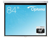 Optoma DS-9084PMG+ Manual Pull Down Projector Screen - 16:9 Ratio 186 x 104.5cm Projector Accessories Optoma