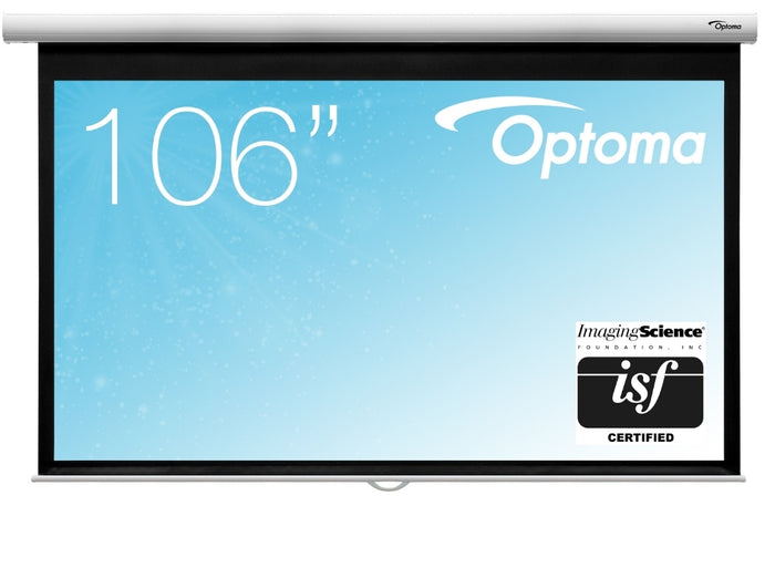 Optoma DS-9106MGA Manual Pull Down Projector Screen - 16:9 Ratio 234 x 132cm Projector Accessories Optoma