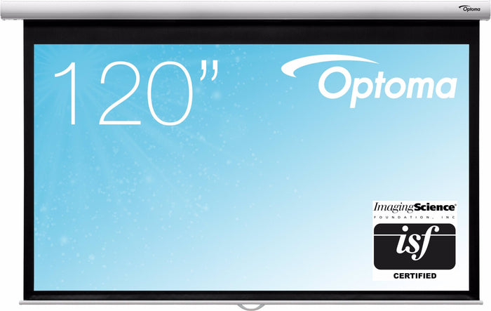 Optoma DS-9120MGA Manual Pull Down Projector Screen - 16:9 Ratio 265.6 x 149.4cm Projector Accessories Optoma