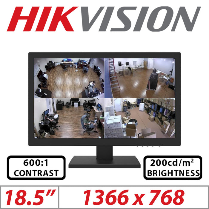 Hikvision DS-D5019QE-B 18.5" Full HD Led Monitor CCTV Monitor Hikvision