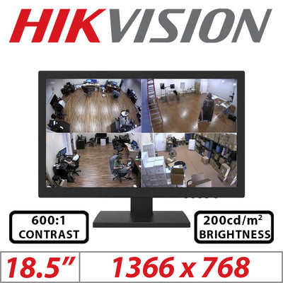 Hikvision DS-D5019QE-B 18.5" Full HD Led Monitor CCTV Monitors Hikvision