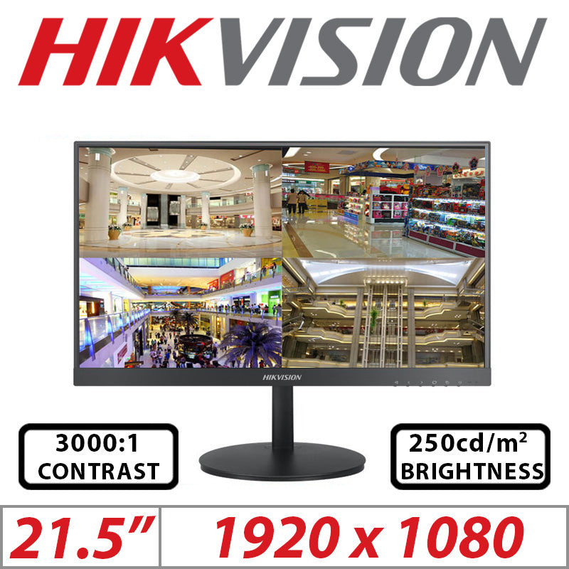 Hikvision DS-D5022FN-C 21.5" Led Full HD Borderless Monitor CCTV Monitor Hikvision