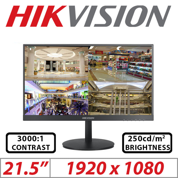Hikvision DS-D5022FN-C 21.5" Led Full HD Borderless Monitor CCTV Monitor Hikvision