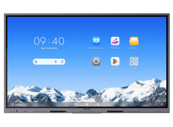 Hikvision DS-D5C75RB/A2L 75" 4K Ultra HD WonderHub Interactive Display with Android 15 EDLA Interactive Touchscreen Display Hikvision