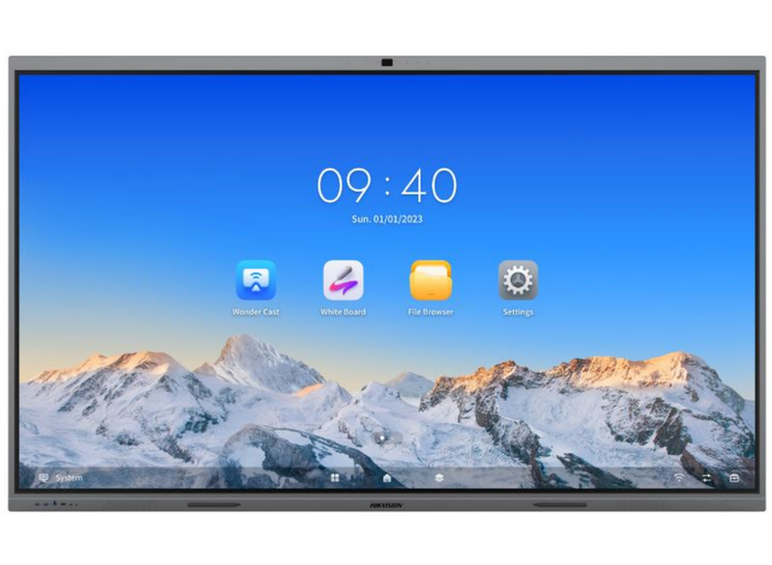 Hikvision 98" 4K Ultra HD EDLA Certification Interactive Flat Panel Displays With Built-in Camera | DS-D5C98RB/B Interactive Touchscreen Display Hikvision