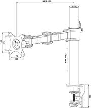 iiyama 10" - 30" Simple And Functional Single Desktop Arm | DS1001C-B1 Monitor Arm Desk Mount iiyama