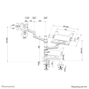 NeoMounts 17" - 27" Monitor/Laptop Desk Mount | DS20-425BL2 Table Stand NeoMounts