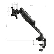 iiyama 10" - 27" Sit-Stand LCD Arm Desk Mount | DS3001C-B1 Monitor Arm Desk Mount iiyama