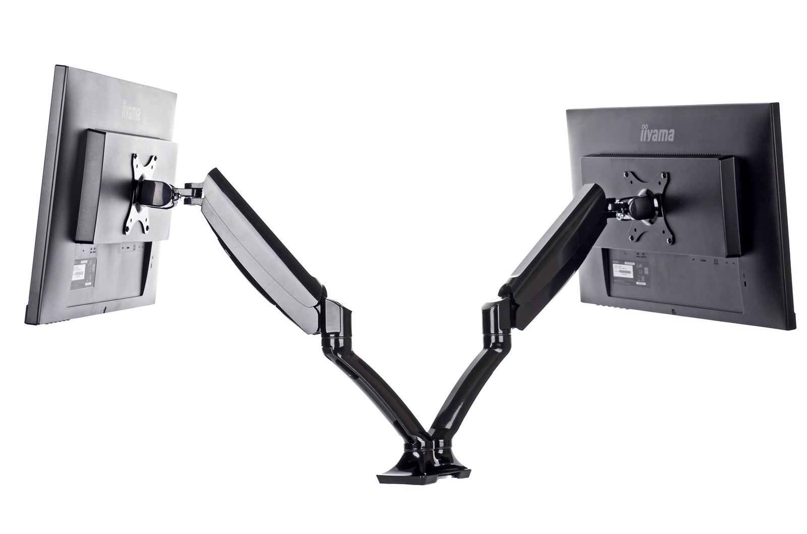 iiyama 10" - 27" Sleek And Stylish Dual Gas Spring Arm | DS3002C-B1 Monitor Arm Desk Mount iiyama