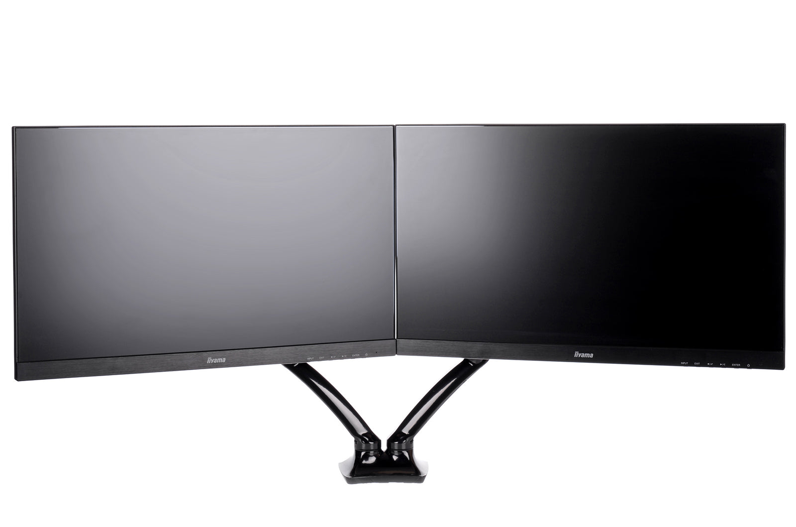 iiyama 10" - 27" Sleek And Stylish Dual Gas Spring Arm | DS3002C-B1 Monitor Arm Desk Mount iiyama