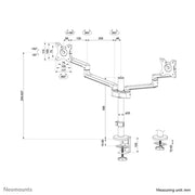 NeoMounts 17" - 27" Dual Monitor Arm Desk Mount | DS60-425BL2 Monitor Arm Desk Mount NeoMounts