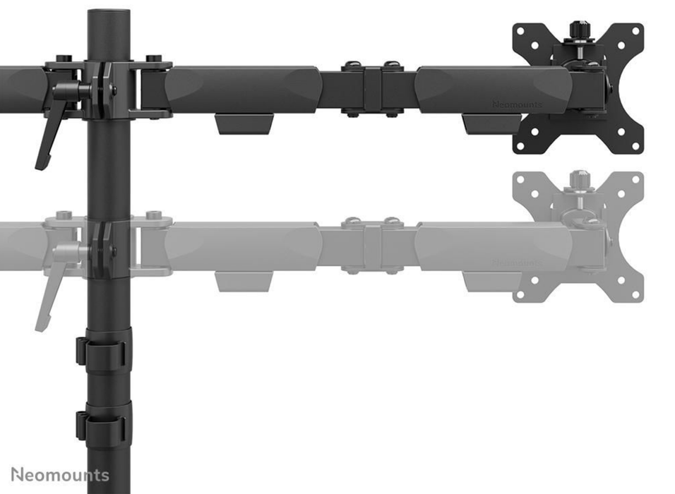 Neomounts NERO DS60-600BL2 Dual Monitor Arm For 10"-32" Screens | Quick-Fix - 180°-Stop Monitor Arm Desk Mount NeoMounts