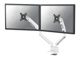 Neomounts DS70-250WH2 Dual Monitor Arm for 17"–32" Screens | Gas Spring - Topfix - 180° Stop