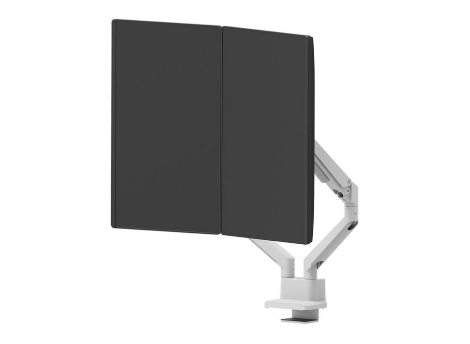 Neomounts DS70-250WH2 Dual Monitor Arm for 17"–32" Screens | Gas Spring - Topfix - 180° Stop