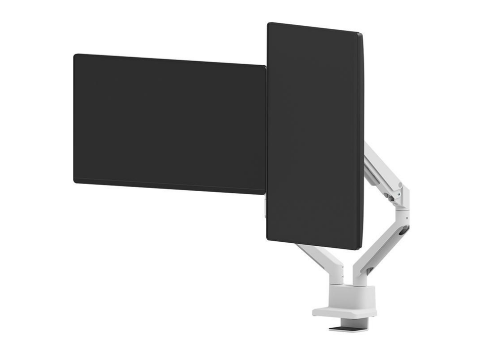 Neomounts DS70-250WH2 Dual Monitor Arm for 17"–32" Screens | Gas Spring - Topfix - 180° Stop
