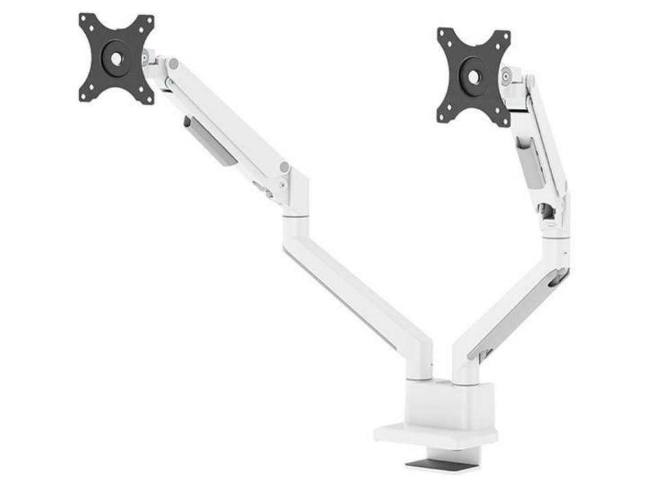 Neomounts DS70-250WH2 Dual Monitor Arm for 17"–32" Screens | Gas Spring - Topfix - 180° Stop