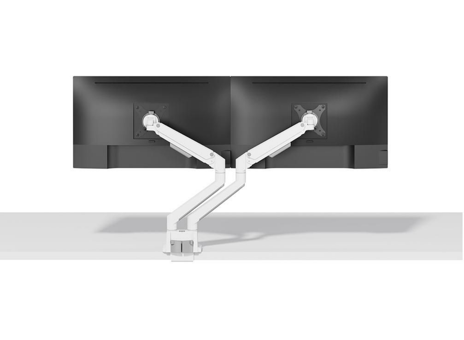Neomounts DS70-250WH2 Dual Monitor Arm for 17"–32" Screens | Gas Spring - Topfix - 180° Stop