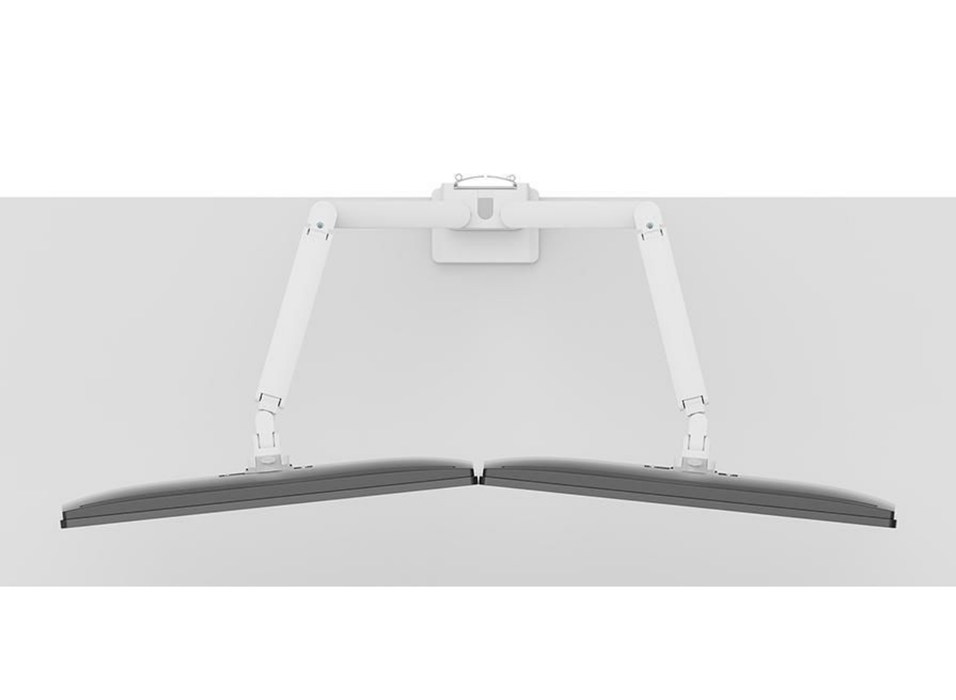 Neomounts DS70-250WH2 Dual Monitor Arm for 17"–32" Screens | Gas Spring - Topfix - 180° Stop