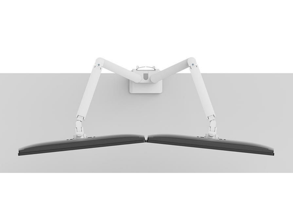 Neomounts DS70-250WH2 Dual Monitor Arm for 17"–32" Screens | Gas Spring - Topfix - 180° Stop