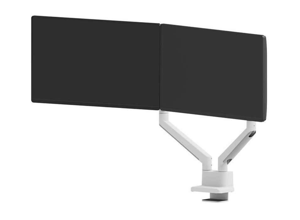Neomounts DS70-250WH2 Dual Monitor Arm for 17"–32" Screens | Gas Spring - Topfix - 180° Stop