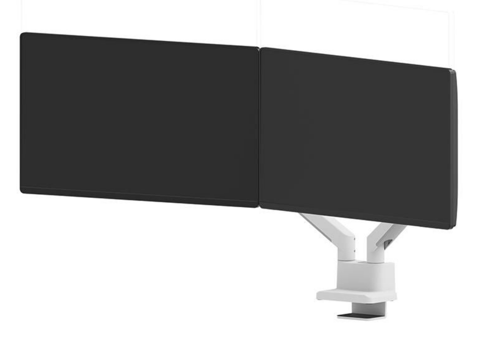 Neomounts DS70-250WH2 Dual Monitor Arm for 17"–32" Screens | Gas Spring - Topfix - 180° Stop Monitor Arm Desk Mount NeoMounts