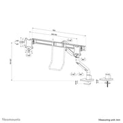 NeoMounts Full Motion Monitor Arm Desk Mount | DS75S-950WH2 Monitor Arm Desk Mount NeoMounts