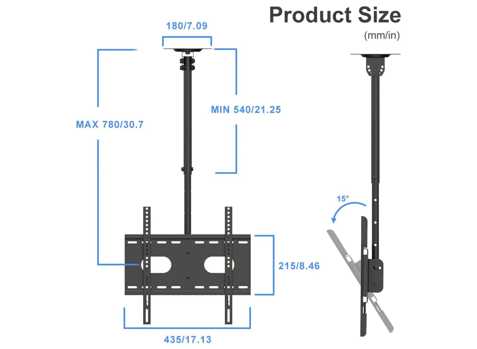Moove 26" - 55" Digital Signage TV Ceiling Bracket | DSC400 Ceiling Mount Bracket Moove AVMounts