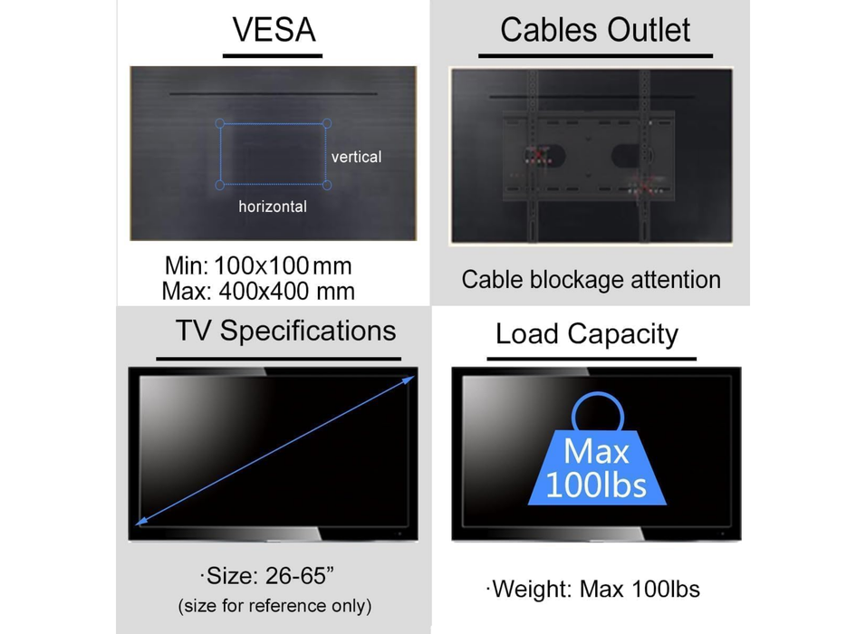 Moove 26" - 55" Digital Signage TV Ceiling Bracket | DSC400 Ceiling Mount Brackets Moove AVMounts