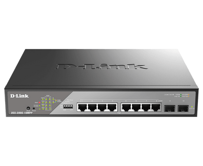 D-Link DSS-200G-10MPP/B 8-Port 10/100/1000 PoE Gigabit Ethernet Surveillance Switch D-Link Switches D-Link