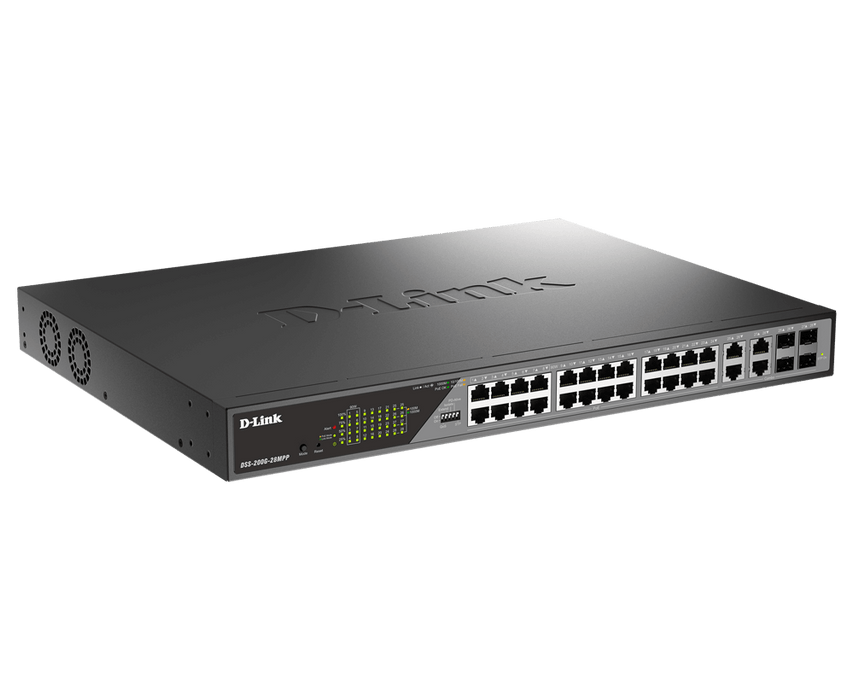 D-Link DSS-200G-28MPP/B 8-Port 10/100/1000 PoE Gigabit Ethernet Surveillance Switch