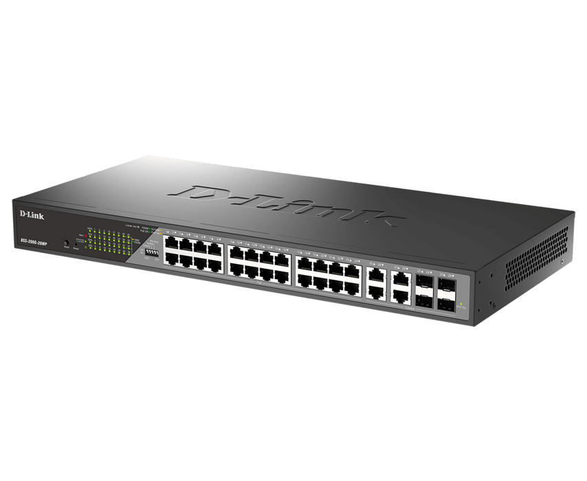 D-Link DSS-200G-28MP/B 8-Port 10/100/1000 PoE Gigabit Ethernet Surveillance Switch