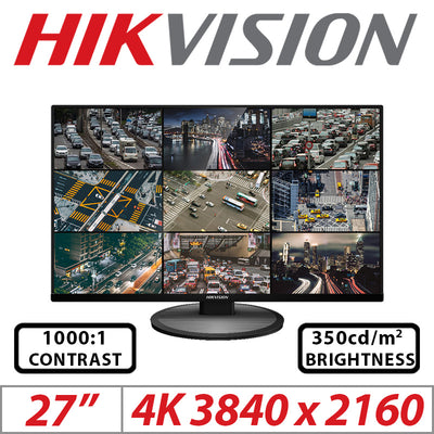 Hikvision DS-D5027UC 27" 4K Ultra HD HDMI Monitor CCTV Monitors Hikvision