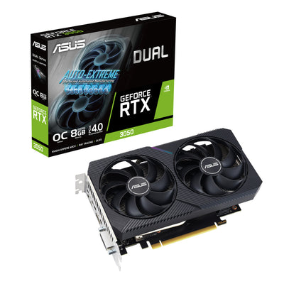 Asus Dual DUAL-RTX3050-O8G-V2 NVIDIA GeForce RTX 3050 8 GB Graphics Card Asus Graphics Card Asus