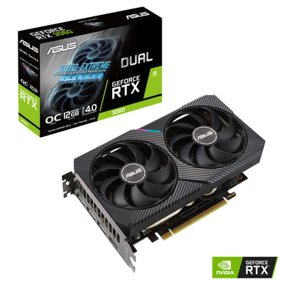 Asus Dual DUAL-RTX3060-O12G-V2 NVIDIA GeForce RTX 3060 12 GB Graphics Card Asus Graphics Card Asus