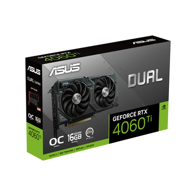 Asus Dual DUAL-RTX4060TI-O16G NVIDIA GeForce RTX 4060 Ti 16 GB Graphics Card Asus Graphics Card Asus