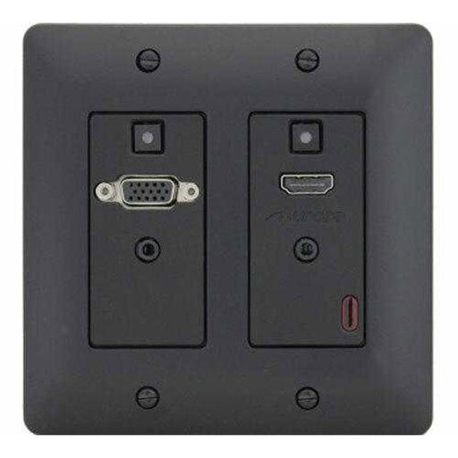 Aurora Multimedia DXW-2-B 2 Input HDBaseT Wall Plate (VGA & HDMI) Black Aurora HDBaseT Wall Plate Aurora