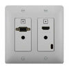 Aurora Multimedia DXW-2-W 2 Input HDBaseT Wall Plate (VGA & HDMI) White