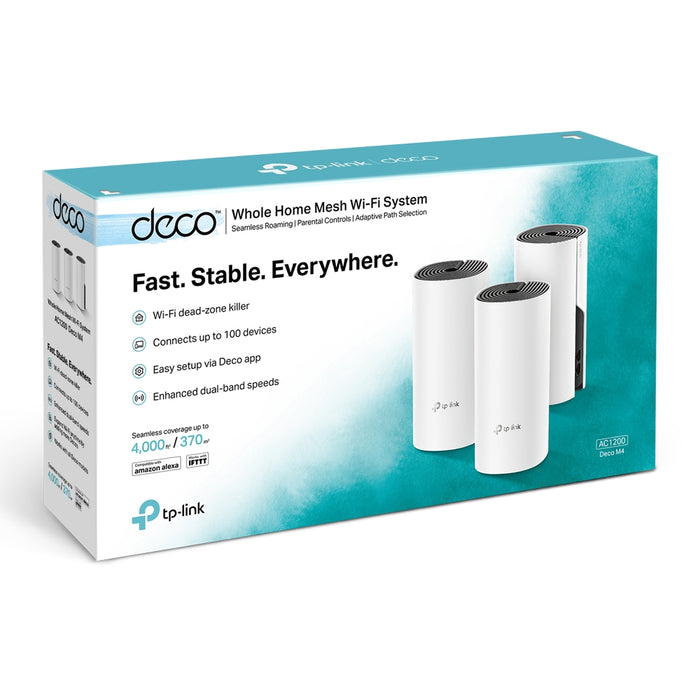 TP-Link DECO M4(3-PACK) AC1200 Deco Whole Home Mesh Wi-Fi System