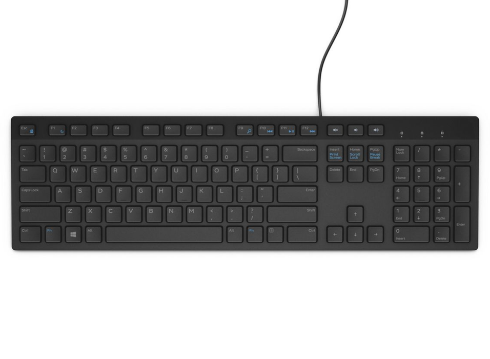 Dell KB216 Full-Size Wired USB Keyboard with Multimedia Keys | 580-ADMT