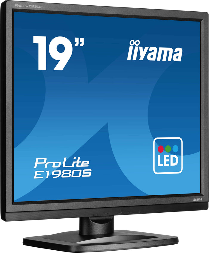 iiyama ProLite E1980S-B1 19" 75Hz 3ms SXGA LED-Backlit Monitor Desktop Monitor iiyama