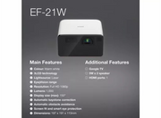 Epson EF-21W Standard Throw Full HD Projector - 1000 Lumens Projector Epson