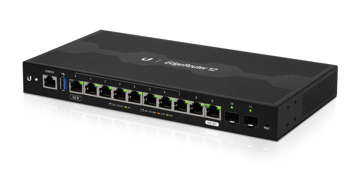 Ubiquiti EdgeRouter Wired Router Gigabit Ethernet Black | ER-12 Wired Router Ubiquiti