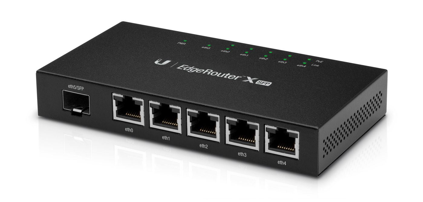 Ubiquiti EdgeRouter X SFP 5 Port Passive-PoE Gigabit Wired Router | ER-X-SFP Wired Router Ubiquiti