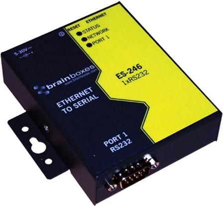 Brainboxes 1 Port RS232 Ethernet to Serial Adapter | ES-246 Network Card Brainboxes