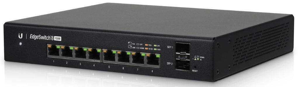 Ubiquiti EdgeSwitch 8 PoE Managed Switches | ES-8-150W Network Switch Ubiquiti