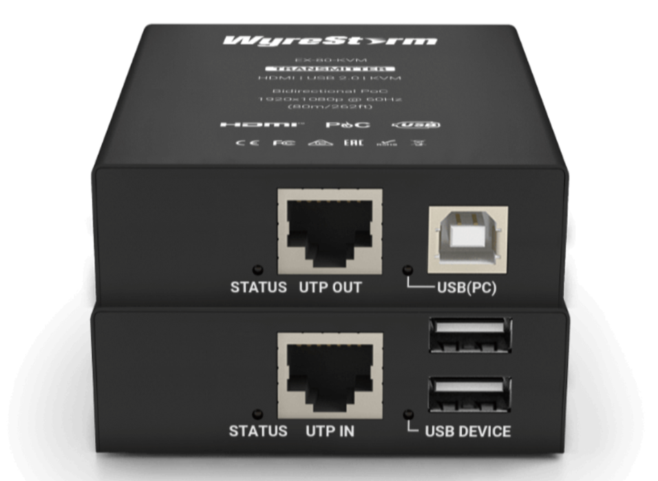 WyreStorm 80m KVM UTP Extender | EX-80-KVM WyreStorm KVM Extender WyreStorm