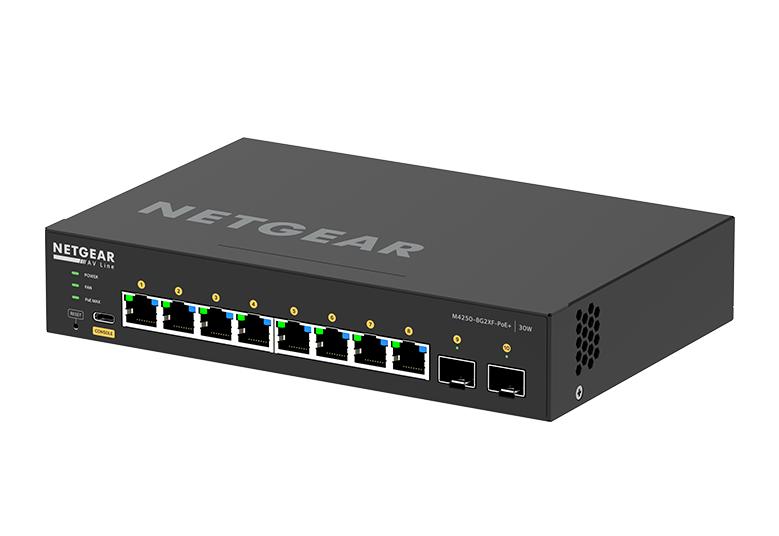 Netgear GSM4210PX-100EUS AV Line M4250-8G2XF-PoE+ 8x1G PoE+ 220W and 2xSFP+ Managed Switch Network Switch Netgear
