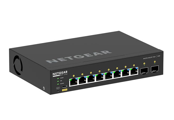 Netgear GSM4210PX-100EUS AV Line M4250-8G2XF-PoE+ 8x1G PoE+ 220W and 2xSFP+ Managed Switch Network Switch Netgear