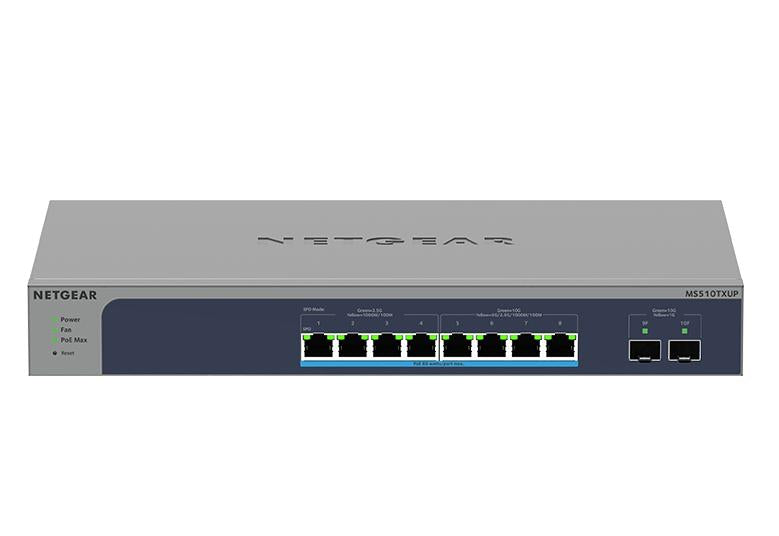 Netgear MS510TXUP-100EUS 8-Port Multi-Gigabit/10G Ethernet Ultra60 PoE++ Smart Switch with 2 SFP+ Ports Network Switch Netgear