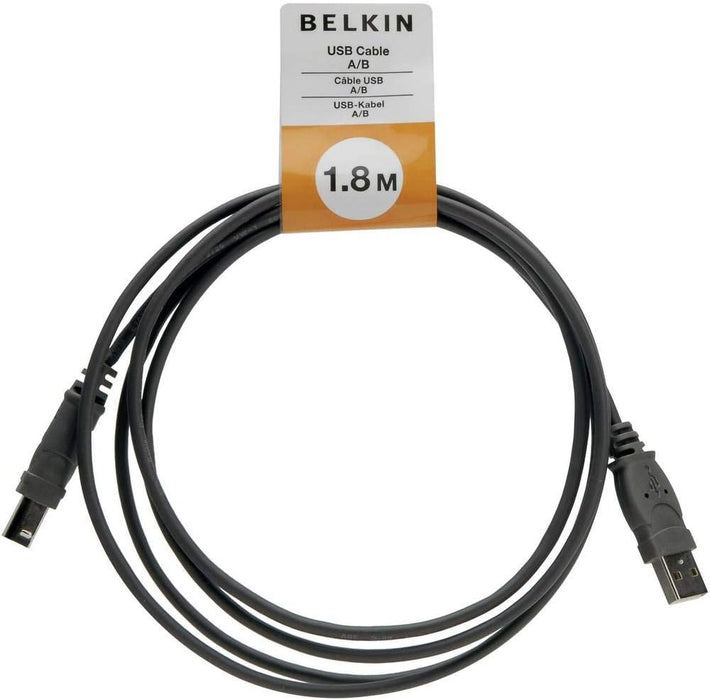 Belkin A/B USB Cable 1.8 m USB-A USB-B Black | F3U133R1.8M